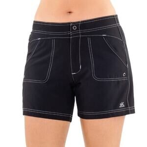 NEW ZeroXposur Swim Shorts 2XL Black Liquorice SPF 30 Stretch Nylon Msrp $54.00